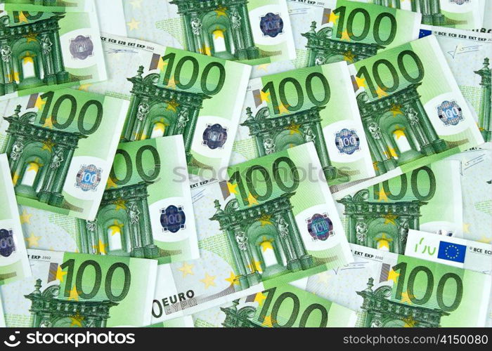 many euro banknotes money. image photos of wealth