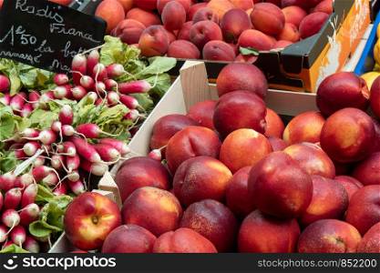 many fruits and vegetables on the market