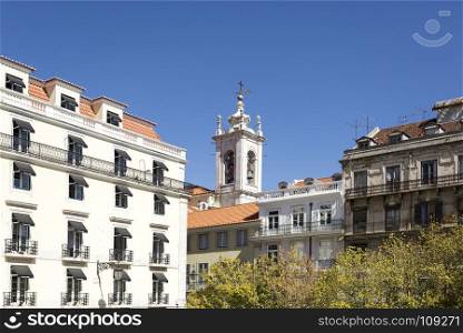 Many lofts in old buildings have been renovated in the historic center of Lisbon, Portugal