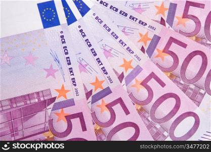 Many notes of five hundred of euros