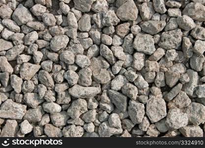 Many small grayish stones as a background