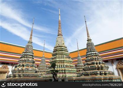 Many small pagoda Pagoda inside the temple.
