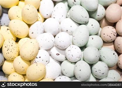 Many Small Speckled Chocolate Easter Eggs