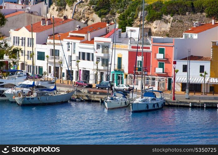 Mao Port of Mahon in Menorca at Balearic islands Spain
