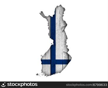 Map and flag of Finland