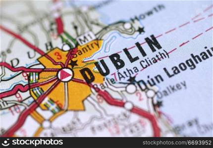 Map in Dublin Ireland