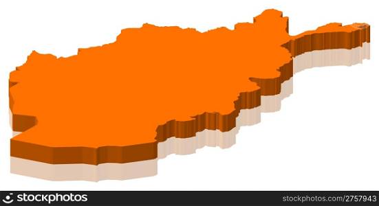 Map of Afghanistan. Political map of Afghanistan with the several provinces.