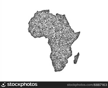 Map of Africa on poppy seeds