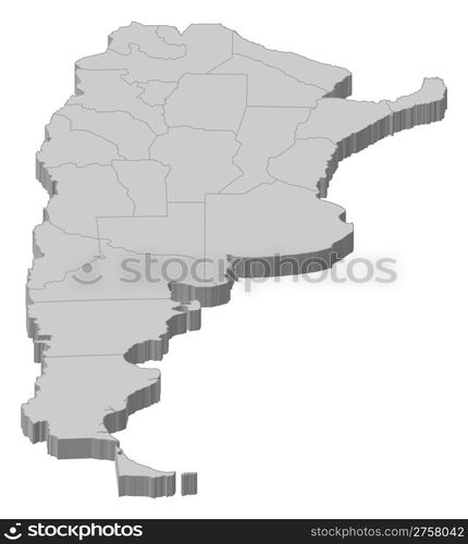 Map of Argentina. Political map of Argentia with the several provinces ...