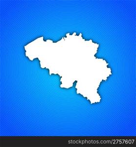 Map of Belgium. Political map of Belgium with the several states.