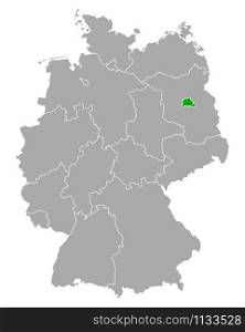 Map of Berlin in Germany