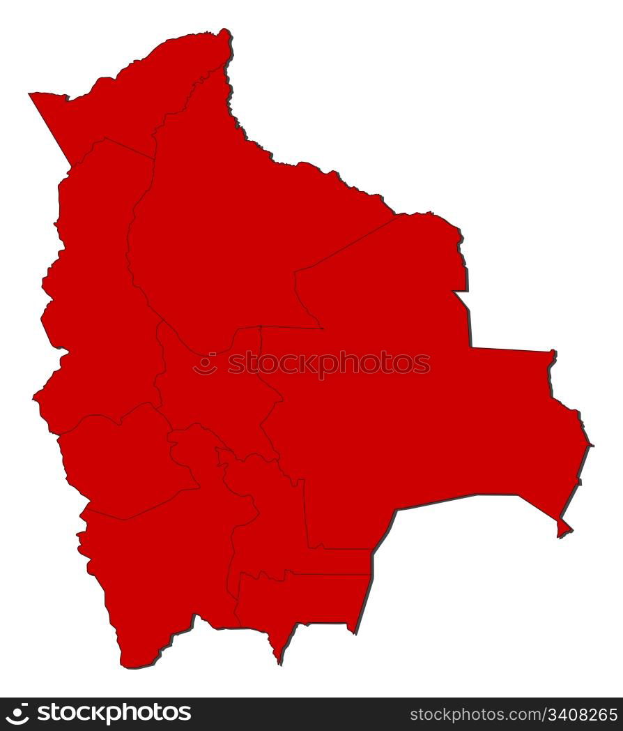 Map Of Bolivia Political Map Of Bolivia With The Several Departments Map Of Bolivia Political Map Of Bolivia With The Several Departments 3408265 