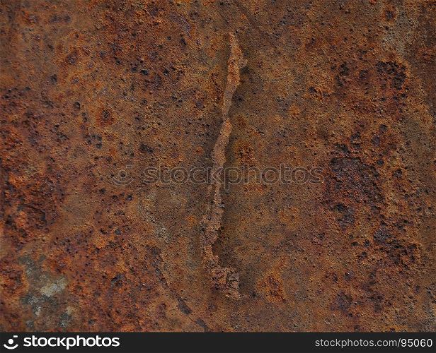 Map of Chile on rusty metal