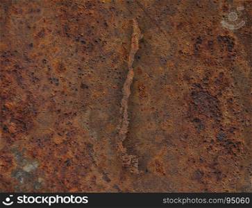 Map of Chile on rusty metal