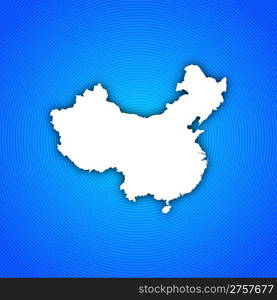 Map of China. Political map of China with the several provinces.