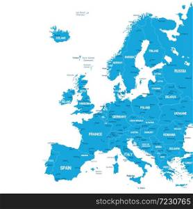 map of European Union.