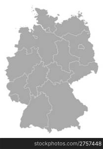 Map of Germany. Political map of Germany with the several states.