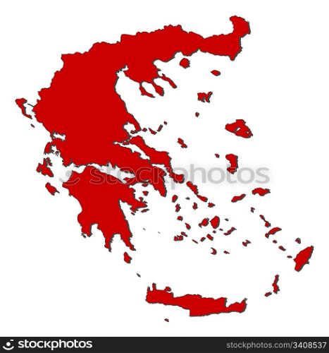 Map of Greece. Political map of Greece with the several states.
