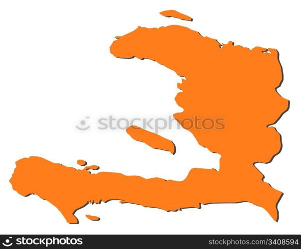 Map of Haiti. Political map of Haiti with the several departments.