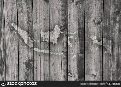 Map of Indonesia on weathered wood