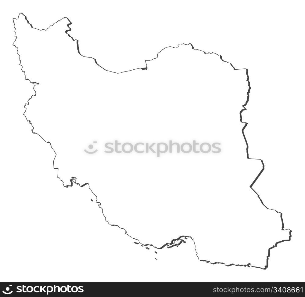 Map of Iran. Political map of Iran with the several provinces ...