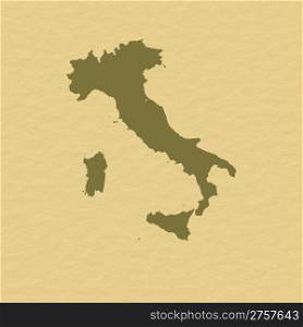 Map of Italy. Political map of Italy with the several regions.