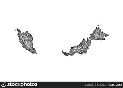 Map of Malaysia on poppy seeds