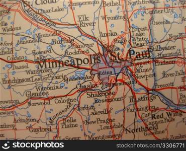 Map of Minneapolis, Minnesota
