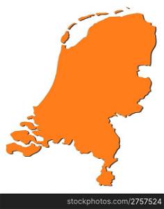 Map of Netherlands. Political map of Netherlands with the several states.