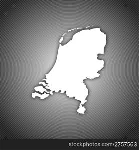 Map of Netherlands. Political map of Netherlands with the several states.