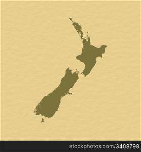 Map of New Zealand. Political map of New Zealand with the several regions.