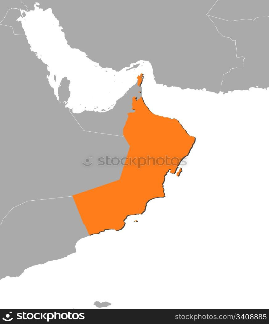 Map Of Oman Political Map Of Oman With The Several Regions And Map Of Oman Political Map Of Oman With The Several Regions And Governorats 3408885