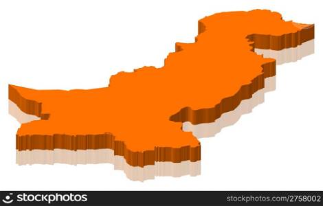 Map of Pakistan. Political map of Pakistan with the several provinces.