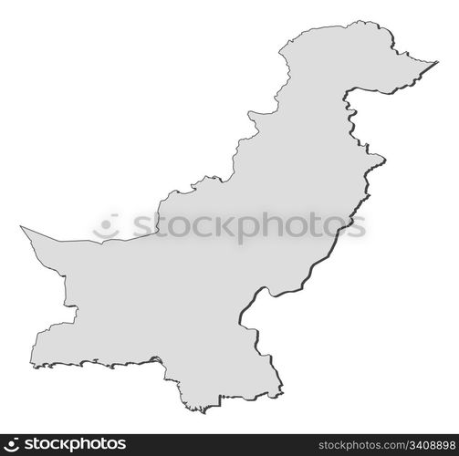 Map of Pakistan. Political map of Pakistan with the several provinces ...