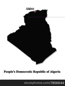 map of People&#39;s Democratic Republic of Algeria in English