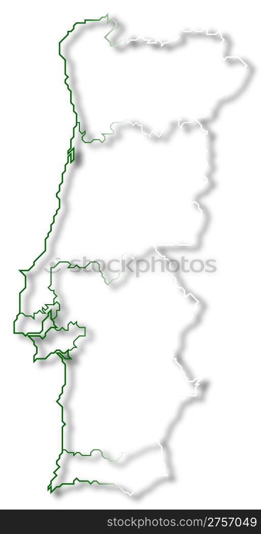 Map Of Portugal Political Map Of Portugal With The Several Regions Map Of Portugal Political Map Of Portugal With The Several Regions 2757049 