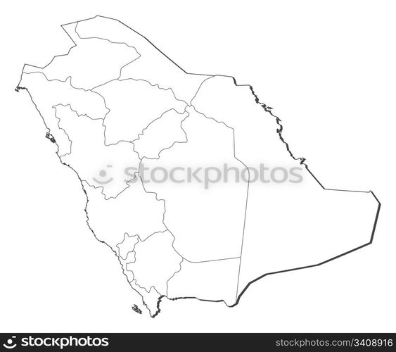 Map of Saudi Arabia. Political map of Saudi Arabia with the several ...