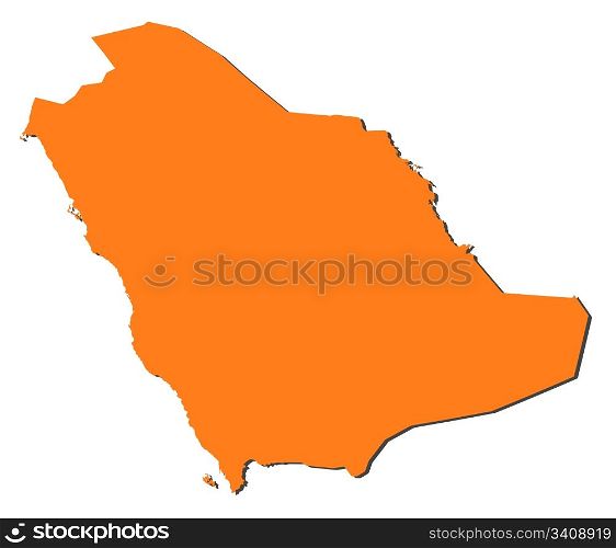 Map of Saudi Arabia. Political map of Saudi Arabia with the several provinces.