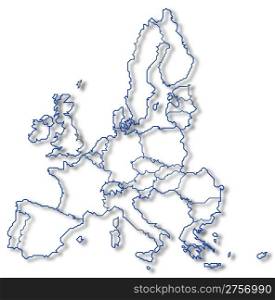 Map of the European Union. Political map of the European Union with the several states.