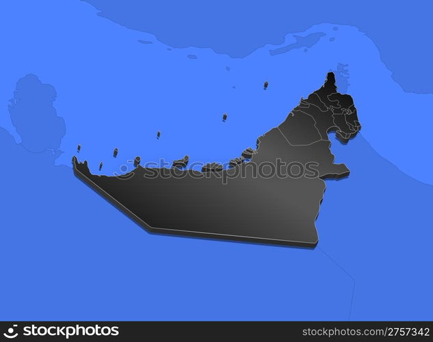 Map of the United Arab Emirates. Political map of the United Arab ...