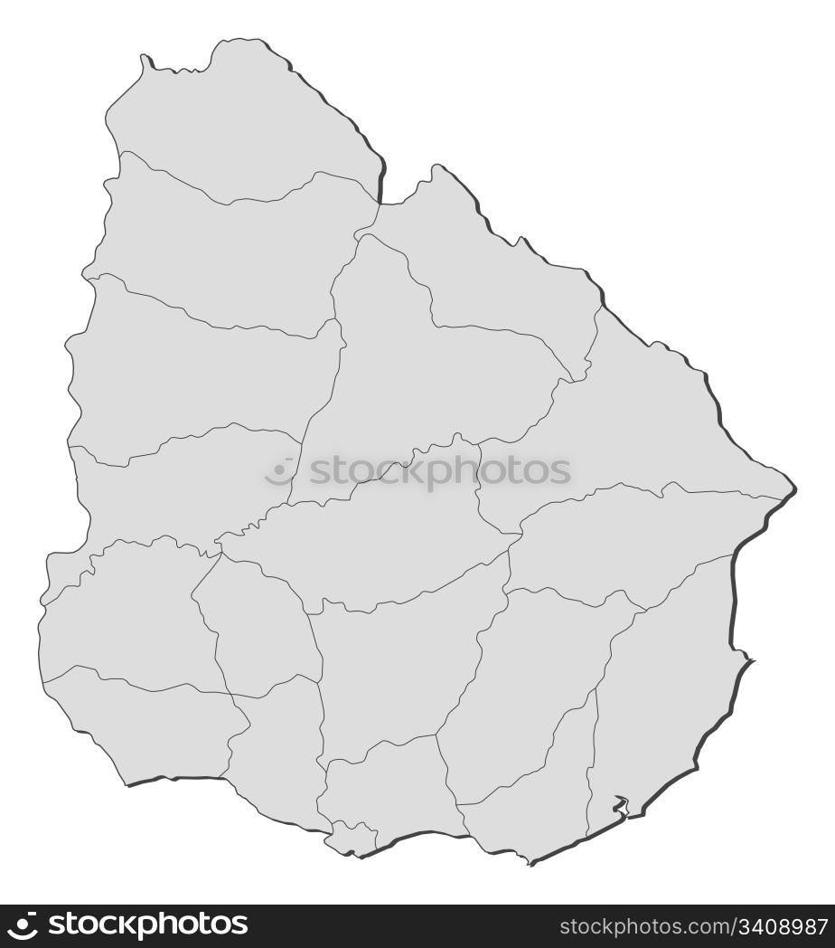 Map Of Uruguay Political Map Of Uruguay With The Several Departments Map Of Uruguay Political Map Of Uruguay With The Several Departments 3408987 