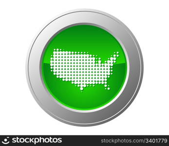 Map of USA button