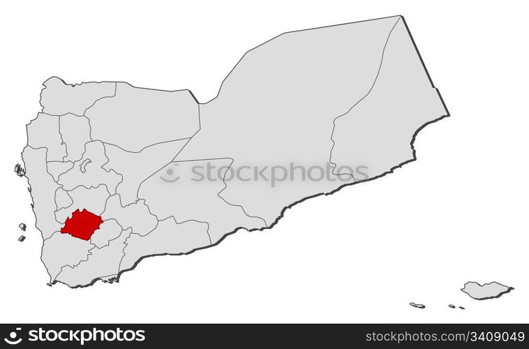 Map Of Yemen Ibb Highlighted Political Map Of Yemen With The Several