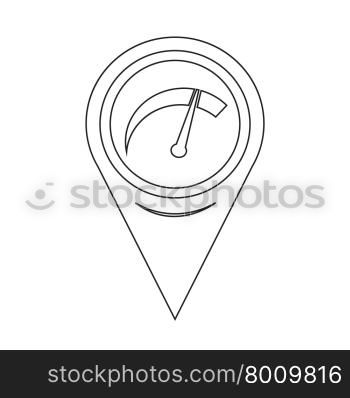 Map Pointer Car Meter Icon