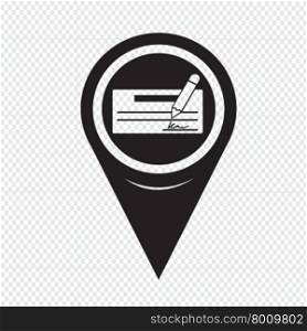 Map Pointer cheque icon