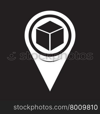 Map Pointer Cube Icon