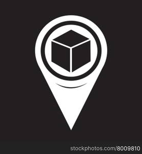 Map Pointer Cube Icon