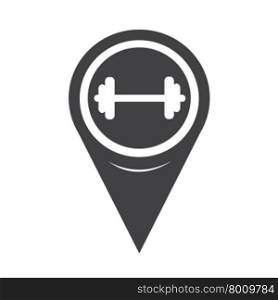 Map Pointer Dumbbell Icon
