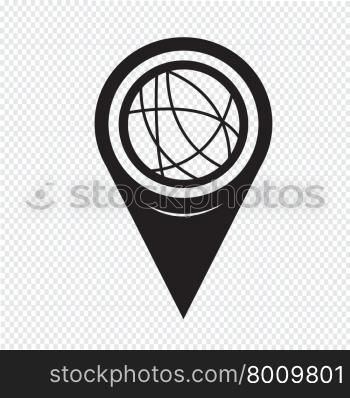 Map Pointer Global Social Network Icon