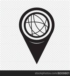 Map Pointer Global Social Network Icon